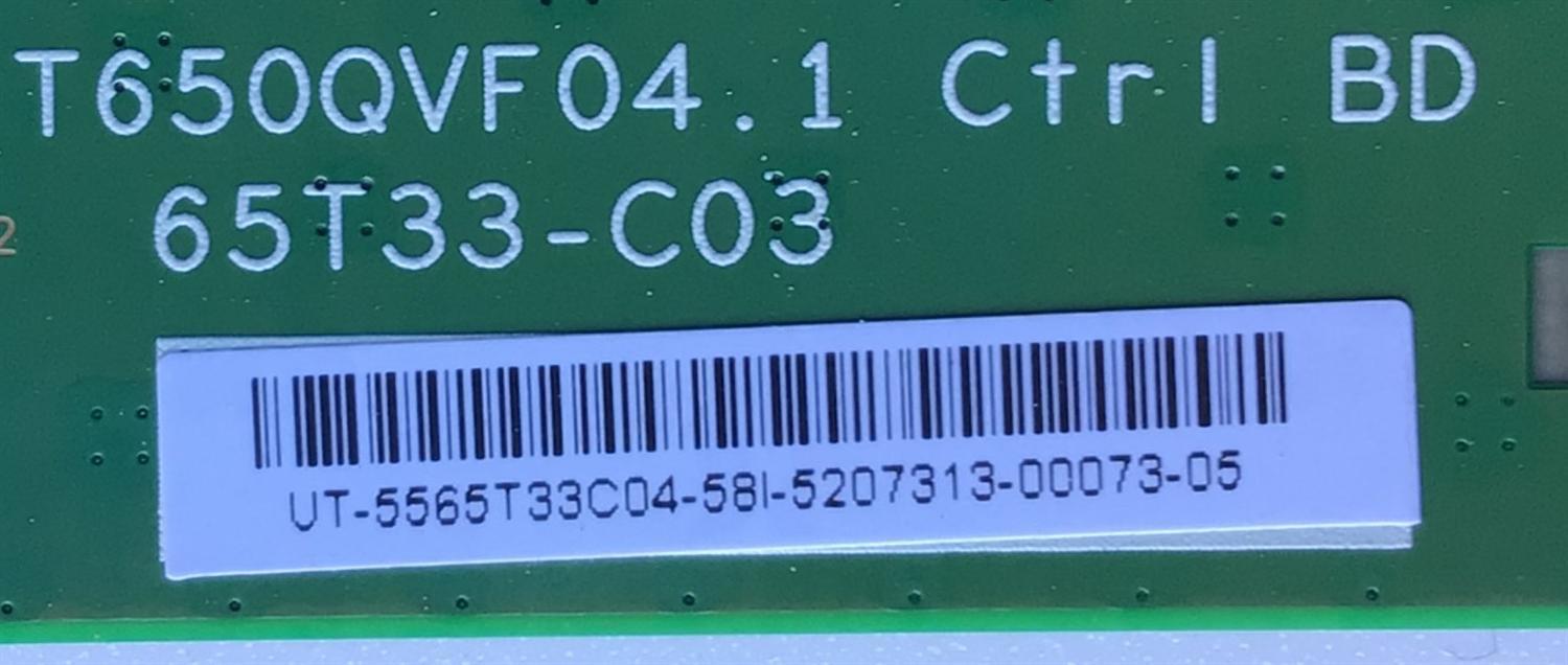 T-CON PARA TV VIZIO / NUMERO DE PARTE 55.65T33.C04 / 65T33-C03 / 5565T33C04 / T650QVF04.1 / PANEL T650QVF04.2 / DISPLAY T650QVN02.6 / MODELO RS65-B2 LVZASC - Imagen 2
